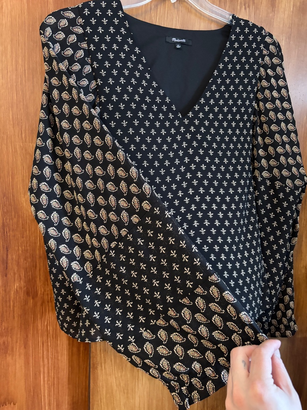 EUC Madewell Sheer-Sleeve Blouse in Brushstroke Paisley Mix Print | Women’s 2X - Picture 5 of 16